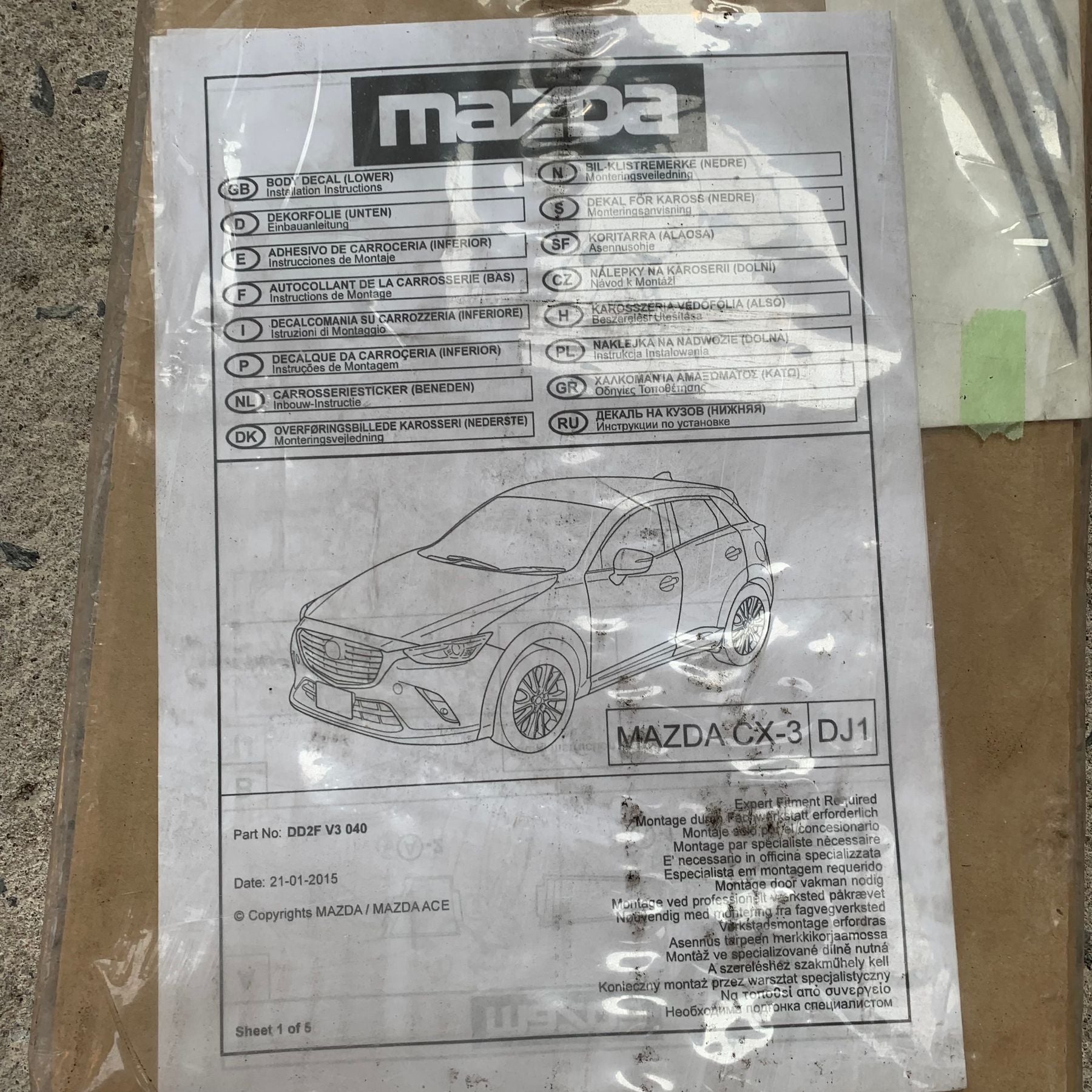 Mazda DD2FV3040D3 - Decal – Genuine Direct